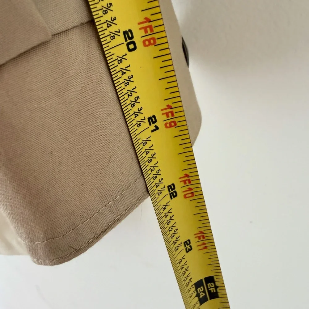 Vintage Womens Two Tone Utility Barn Jacket‎ Size M Tan Cream Drawstring 90s